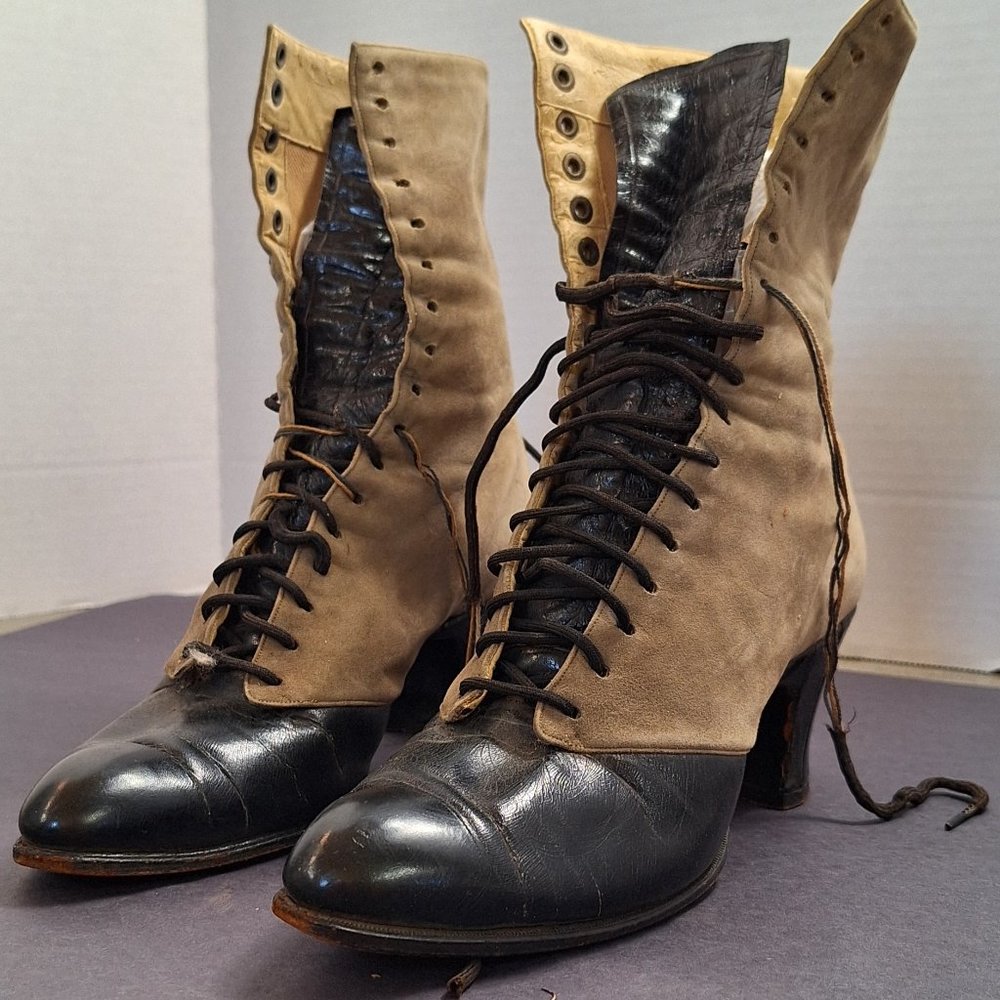 Antique Victorian Lace Up Shoes